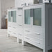 Blossom Sydney 84" Double Vanity Set, Side Cabinets, Vessel Sink and Optional Mirror - Luxe Vanity & Tub