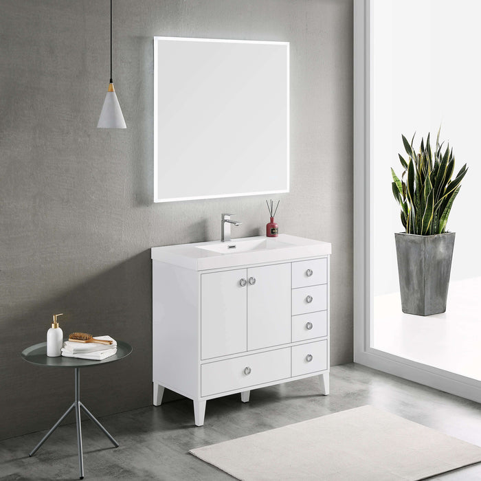 Blossom Lyon 36” White Vanity - Luxe Vanity & Tub