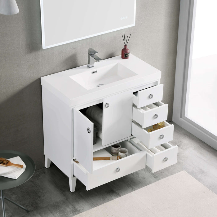 Blossom Lyon 36” White Vanity - Luxe Vanity & Tub