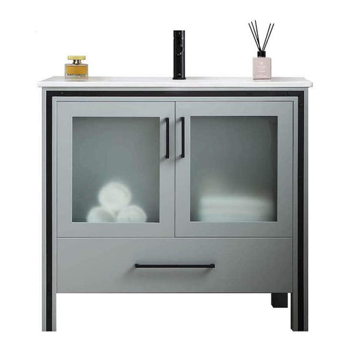 Blossom Birmingham 36” Matte Gray Vanity - Luxe Vanity & Tub