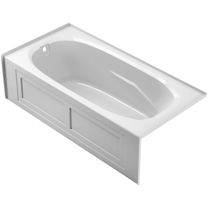 Jacuzzi Signature 72" Acrylic Soaking Bathtub for Alcove Installation with Reversible Drain - White - Luxe Vanity & Tub