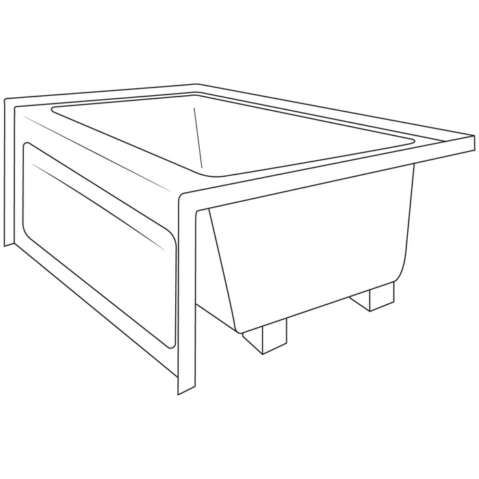 Jacuzzi Signature 72" Acrylic Soaking Bathtub for Alcove Installation with Reversible Drain - White - Luxe Vanity & Tub