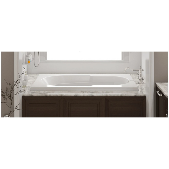 Jacuzzi Signature 72" Drop In Whirlpool Bathtub with 6 Jets, Air Controls, Left Drain and Right Pump - White - Luxe Vanity & Tub