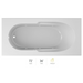 Jacuzzi Signature 72" Drop In Whirlpool Bathtub with 6 Jets, Air Controls, Left Drain and Right Pump - White - Luxe Vanity & Tub