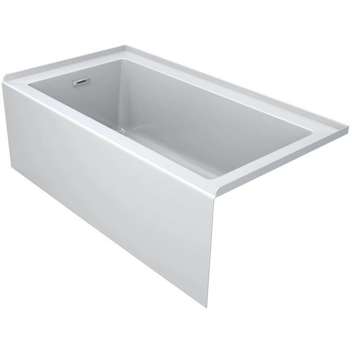 Linea 60" x 32" Acrylic Soaking Bathtub for Alcove Installation with Left Hand Drain - Luxe Vanity & Tub