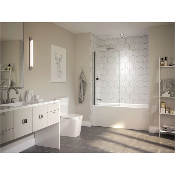 Linea 60" x 32" Acrylic Soaking Bathtub for Alcove Installation with Left Hand Drain - Luxe Vanity & Tub