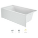 Jacuzzi Signature 60" Three Wall Alcove Acrylic Whirlpool Tub with Right Drain and Overflow - White - Luxe Vanity & Tub